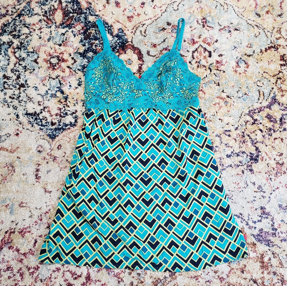 Josie by Natori Geometric Chemise Slip Nightgown Size Medium
